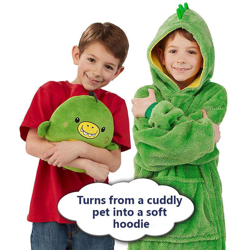 2-in-1 Animal-Inspired Toy Hoodie