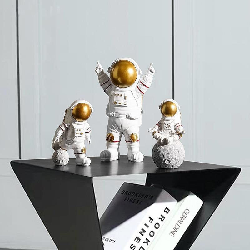 3 Joyful Astronauts Figurines