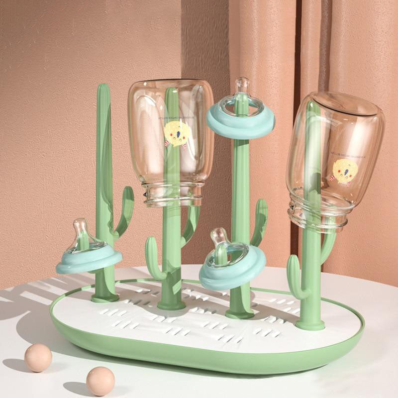 Cactus-Inspired Baby Bottle Drying Rack