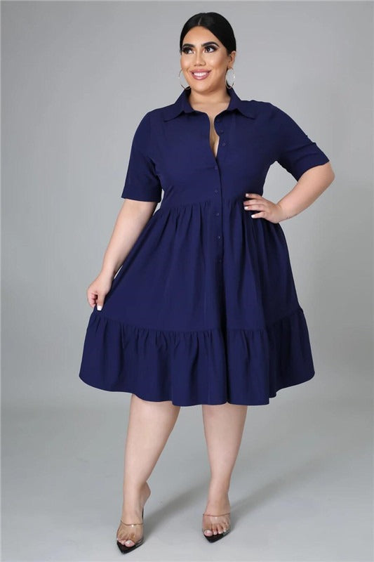 Corinne Plus Size Flared Dress