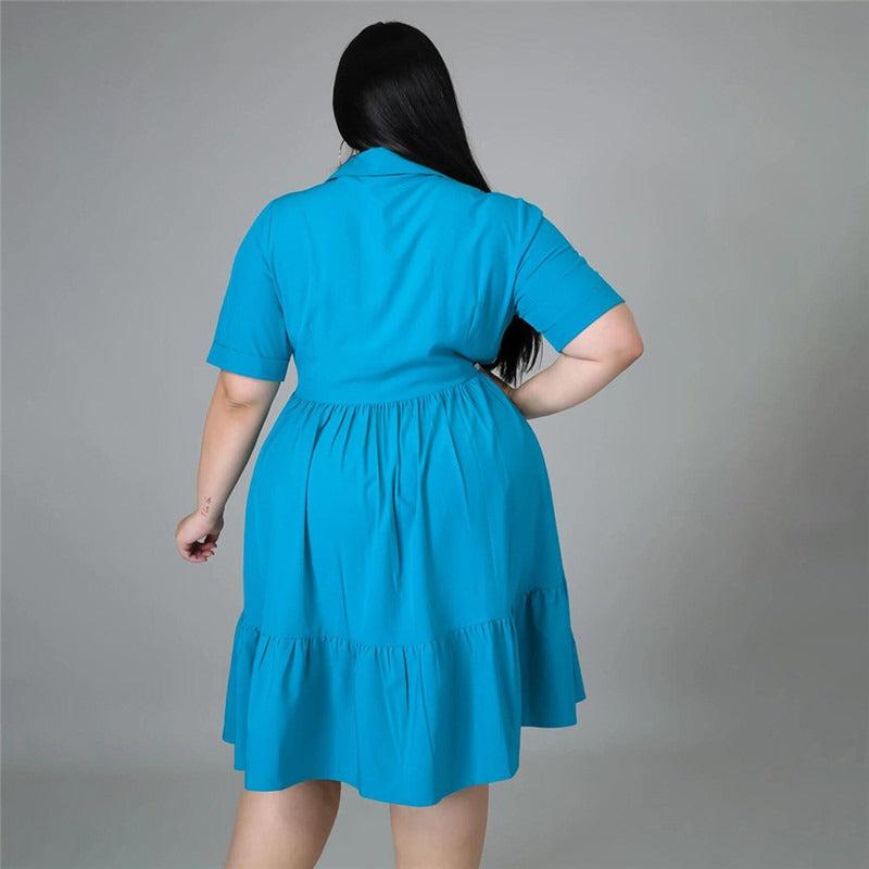 Corinne Plus Size Flared Dress