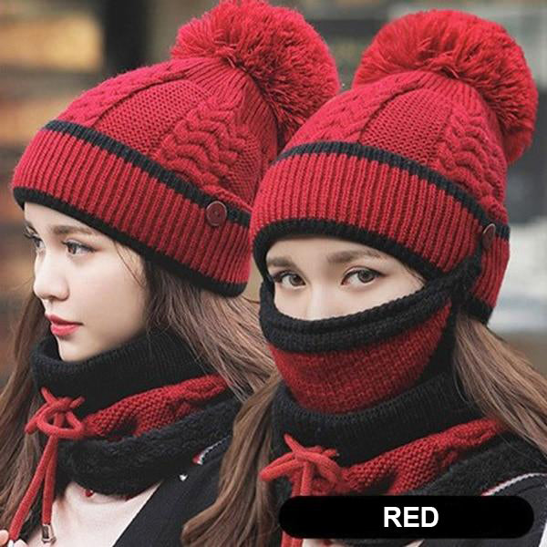 3-in-1 Soft Knit Beanie