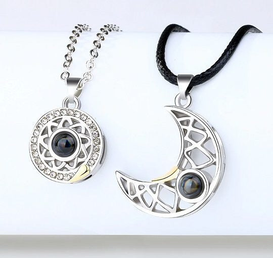 Magnetic Sun & Moon Couple's Necklace