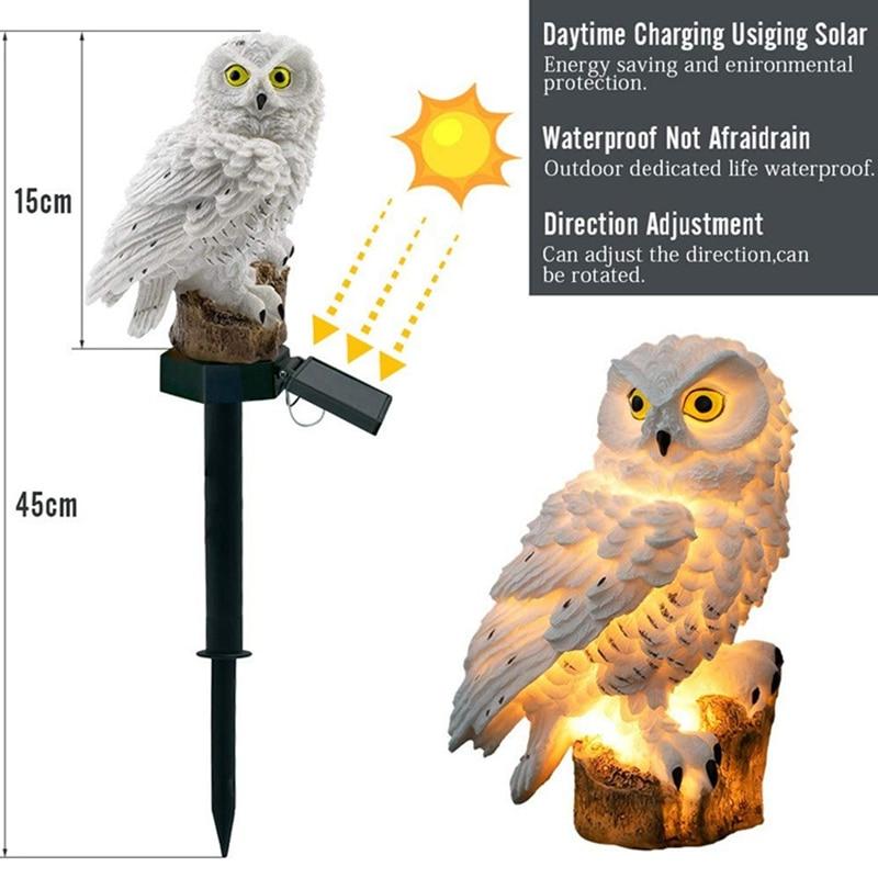 Staring Owl Solar Powered Garden Lights (Waterproof)