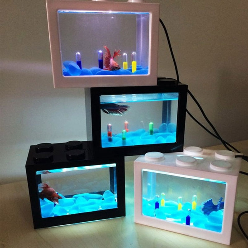 Delightful Light Up Mini Aquarium