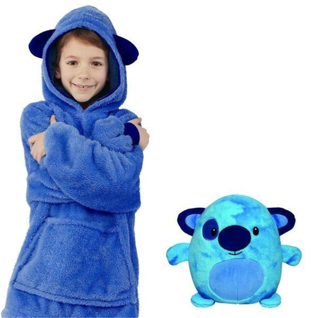 2-in-1 Animal-Inspired Toy Hoodie