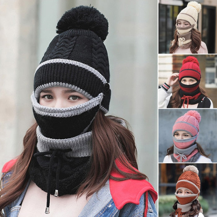 3-in-1 Soft Knit Beanie