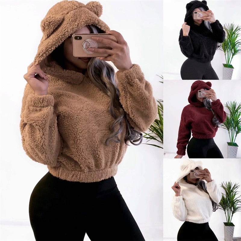 Lovely Bear Plush Hoodie