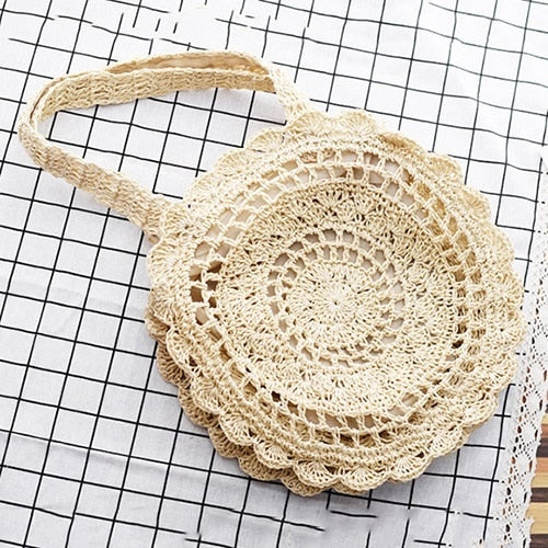 Hand-Woven Round Tote Bag