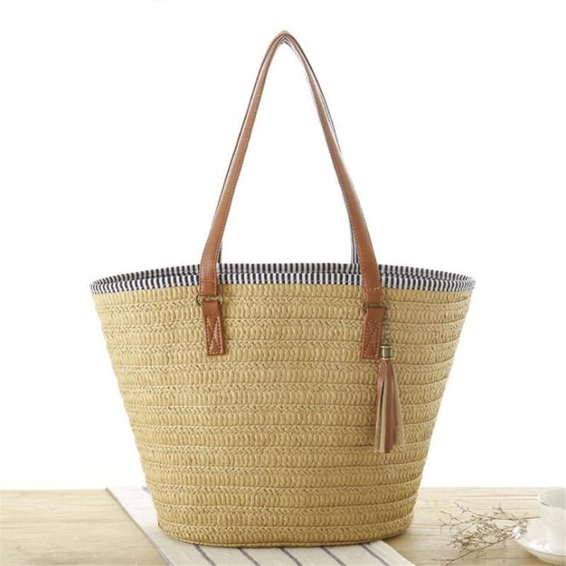 Daisy Woven Straw Bag