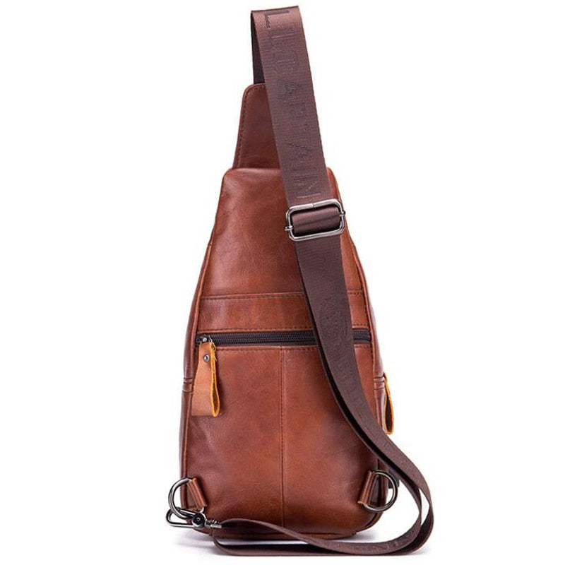 BullCaptain Genuine Leather Sling Bag