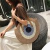 Summertime Round Woven Tote Bag