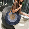 Summertime Round Woven Tote Bag