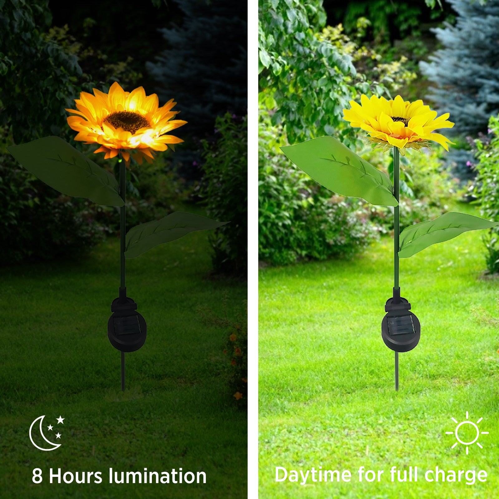 Sunflower Solar Waterproof Garden Light (Set of 2)