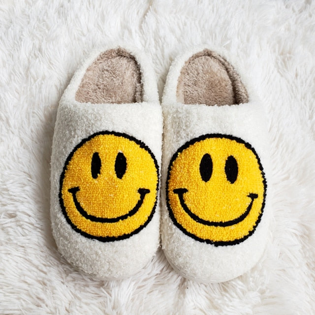 Be Happy Faux Fur Slippers