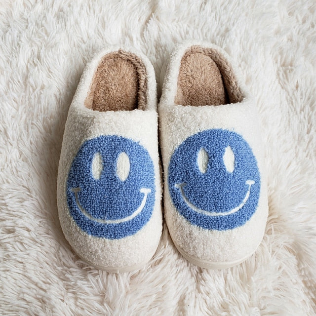 Be Happy Faux Fur Slippers